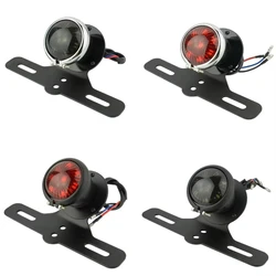 Motorcycle For Triumph Custom Retro Taillight Tail Brake Light License Plate Light Bracket for Harley Chopper Vintage Cafe Racer