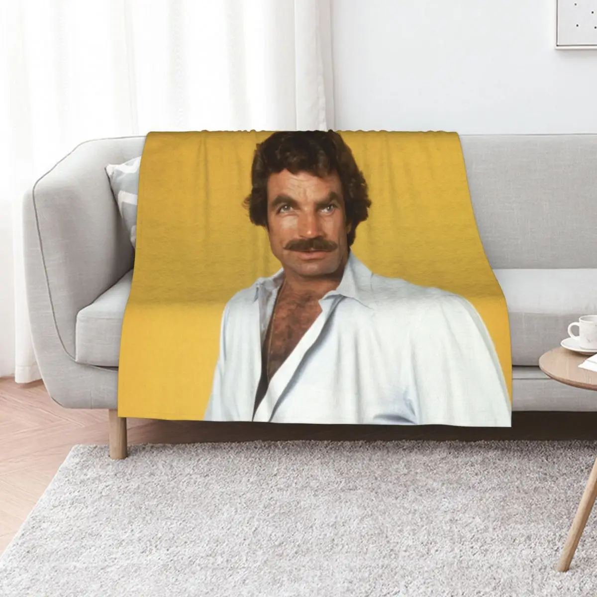 

Tom Selleck Throw Blanket Loose Extra Large Throw Bed linens christmas decoration Blankets