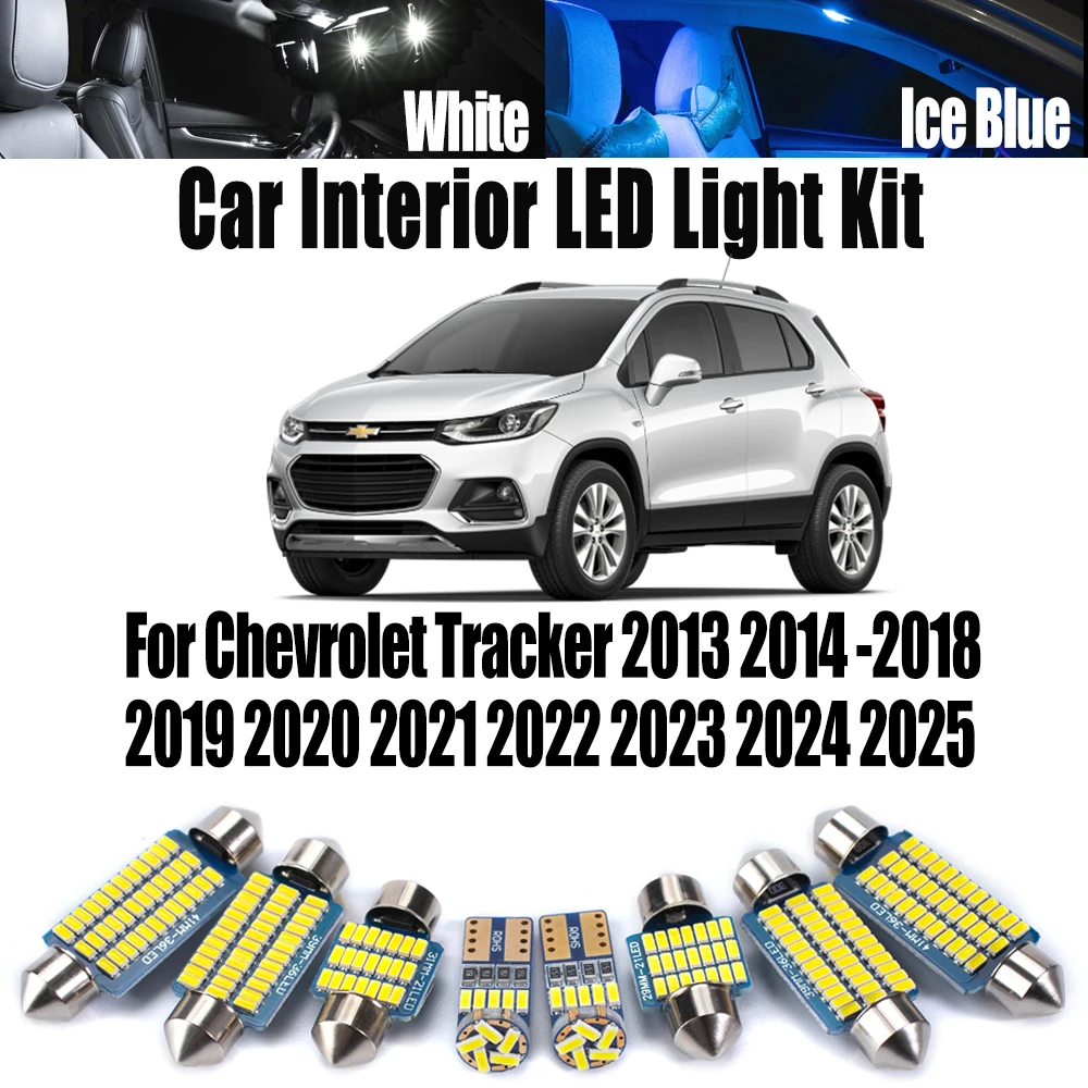 

Canbus For Chevrolet Tracker 2013 - 2021 2022 2023 2024 2025 Car LED Interior Reading Vanity Mirror Bulbs Dome Trunk Light Kit