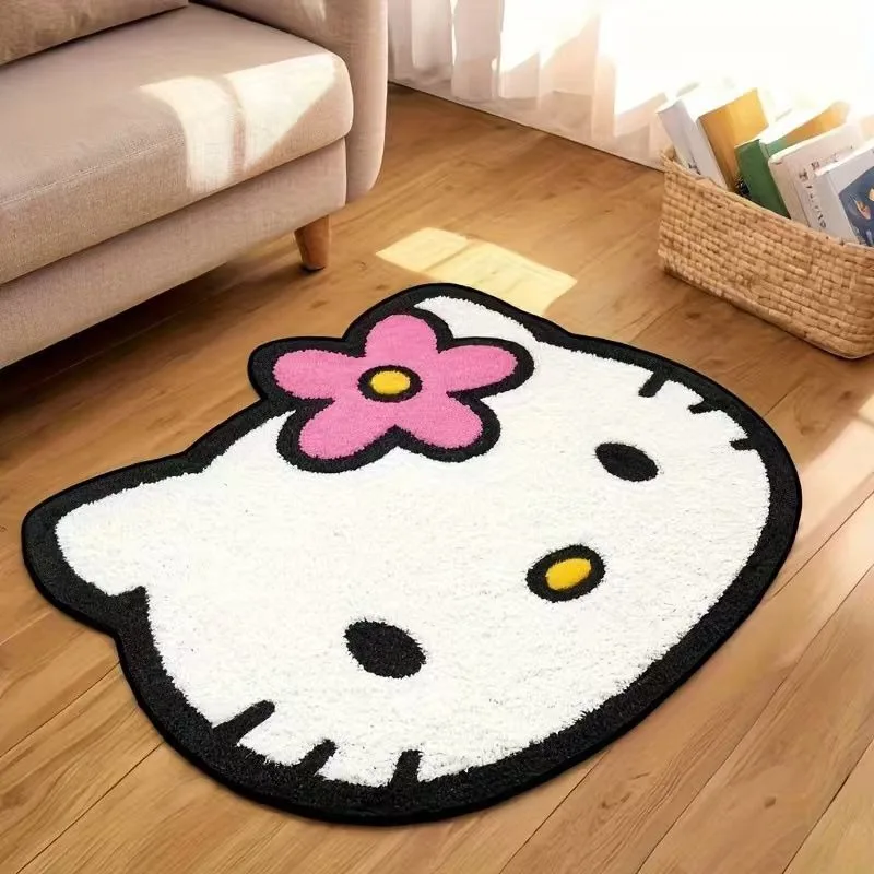 Nouveau tapis de sol Sanrio Hello Kitty Kawaii, dessin animé japonais, tapis absorbant l'eau pour la salle de bain, tapis décoratif pour la porte de la maison