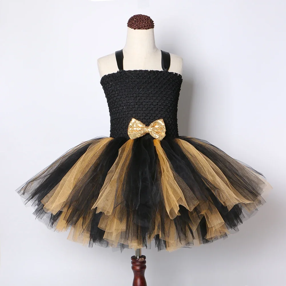 Black Gold Lol Tutu Dress Girl Kids Princess Tutu Dresses for Girls Birthday Party Carnival Halloween Lol Dolls Cosplay Costume