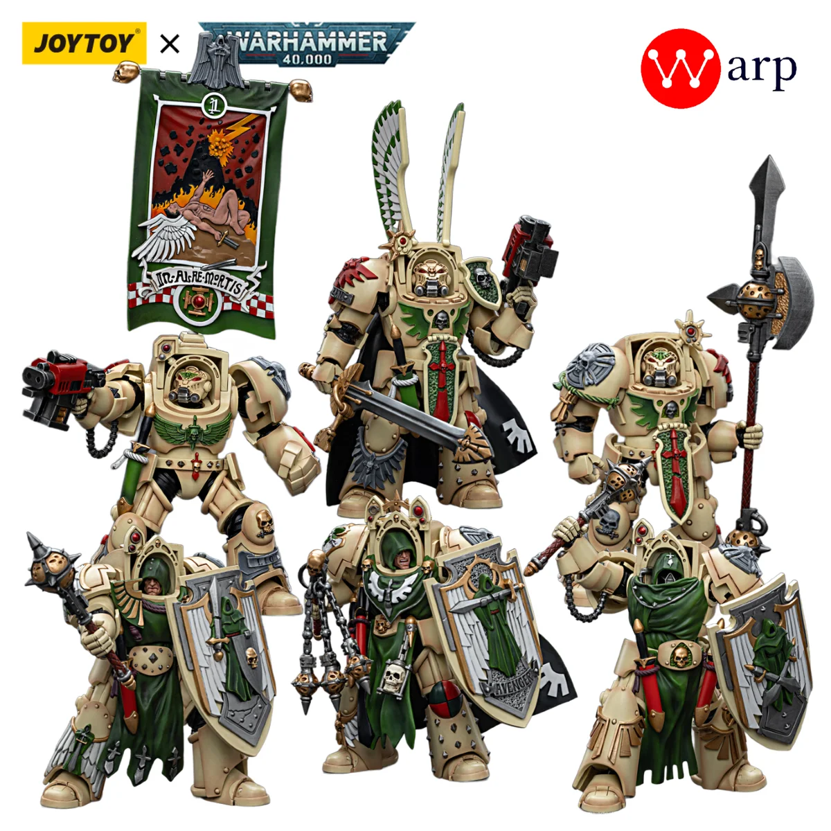 

[In-Stock] JOYTOY Warhammer 40k 1/18 Action Figure Dark Angels Deathwing Strikemaster Champion Knight Anime Military Model Gift