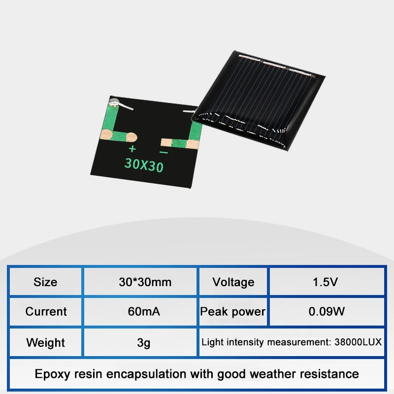 1PC 0.5V 1.5V 3V Mini Solar Panel Square/Circle 60mA 90mA 100mA 120mA 150mA 160mA 210mA 270mA 300mA 400mA DIY Solar Small Motor