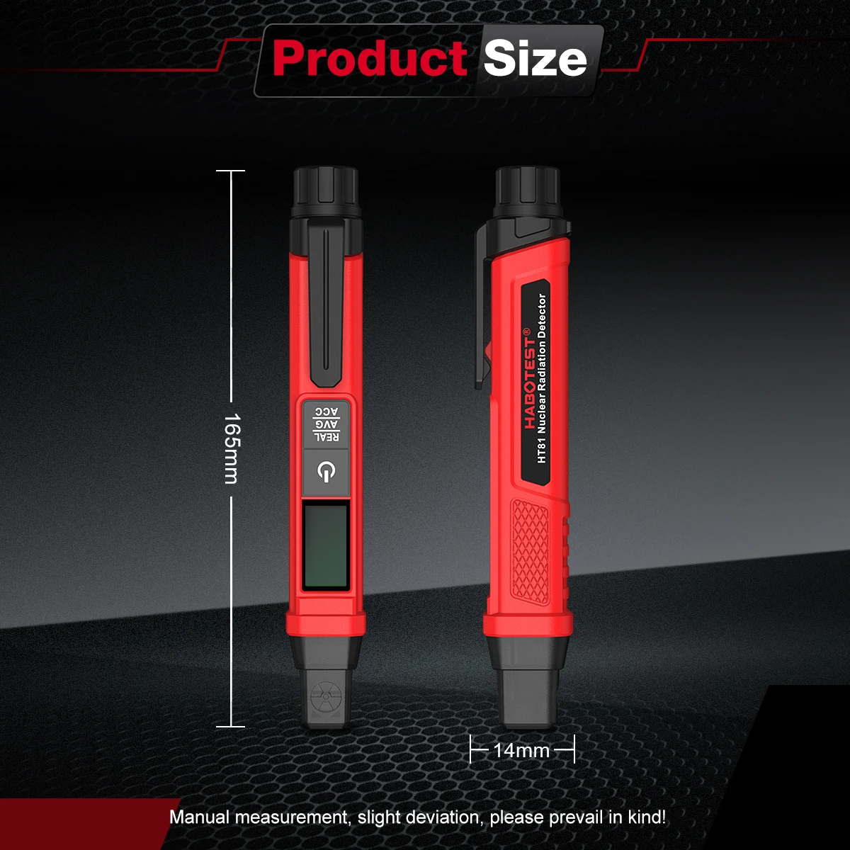 HABOTEST HT81 قلم كاشف الإشعاع النووي المحمول جيجر عداد الجرعات لاختبار حجر جوهرة خام الأورانيوم