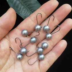 MUKUN 10pcs Jig Head Hook Rockfish Hook 0.8g 1.7g  3.5g Fishing Hook Soft Worm Jig Hook jig Head Hook