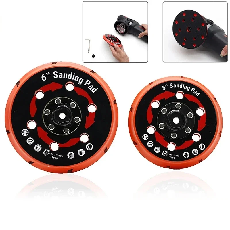 5 6 بوصة 120 150 مللي متر DA الملمع دعم الوسادة 6 حفرة ذاتية اللصق الرملي القرص لوحة لسيارة تلميع الصبح التلميع الطلاء الرعاية