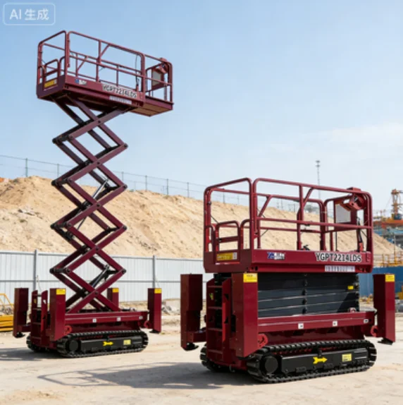 YG Customized New Arrival Hydraulic Scissors Lift Platform Tracked Crawler Lift Platform Electric Wall Lift Platform 10 Meters