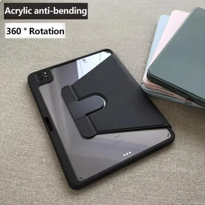 

360 Rotation Acrylic Clear Case for Honor Pad GT2 Pro 12.5 2025 12.5 inch Protective Cover with Pencil Holder