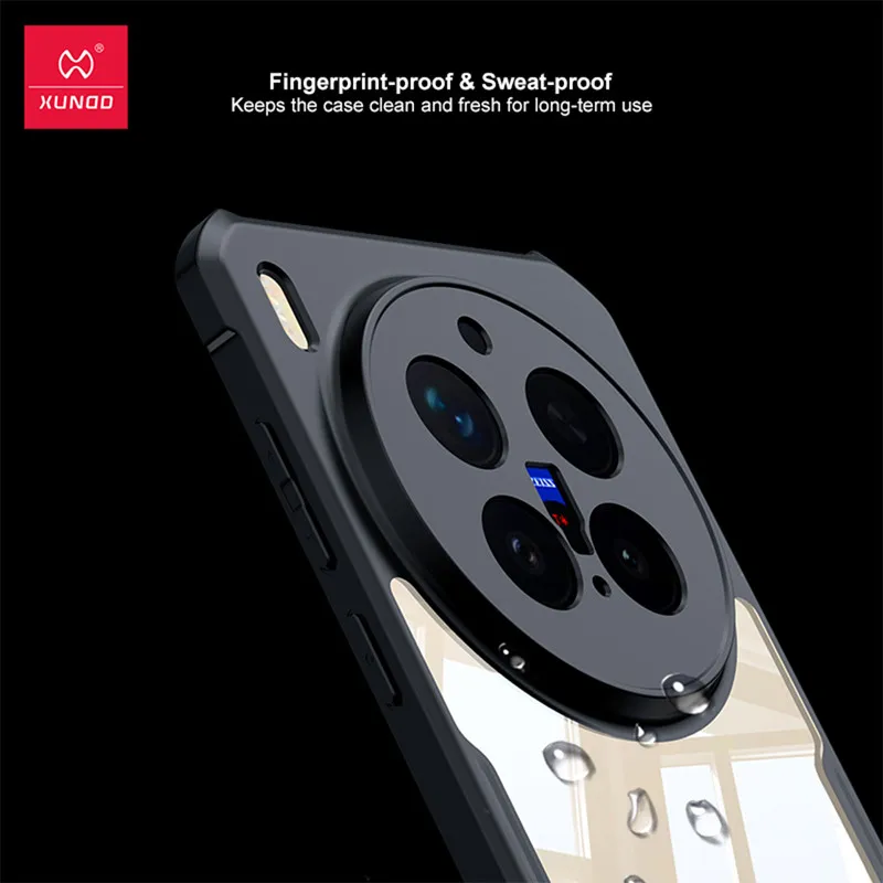 Etui XUNDD do VIVO X300, X300 Pro, odporne na wstrząsy, z poduszkami powietrznymi, wykonane z TPU i twardego PC, przezroczyste. — zdjęcie produktu 5