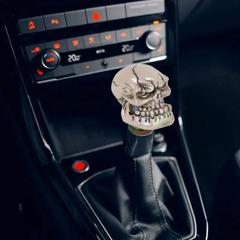 Skull Shifter Knob Skull Car Shift Knob Gear Cover Skull Modified Interior Gear Lever Decoration Fit Most Manual Automatic Car