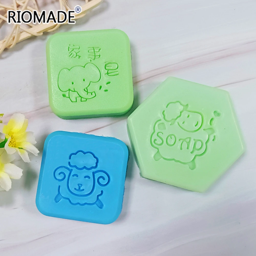 귀여운 코끼리 우유 암소 양 패턴 비누 인감 수제 장식 - Soap Making Websites 리뷰 및 가격