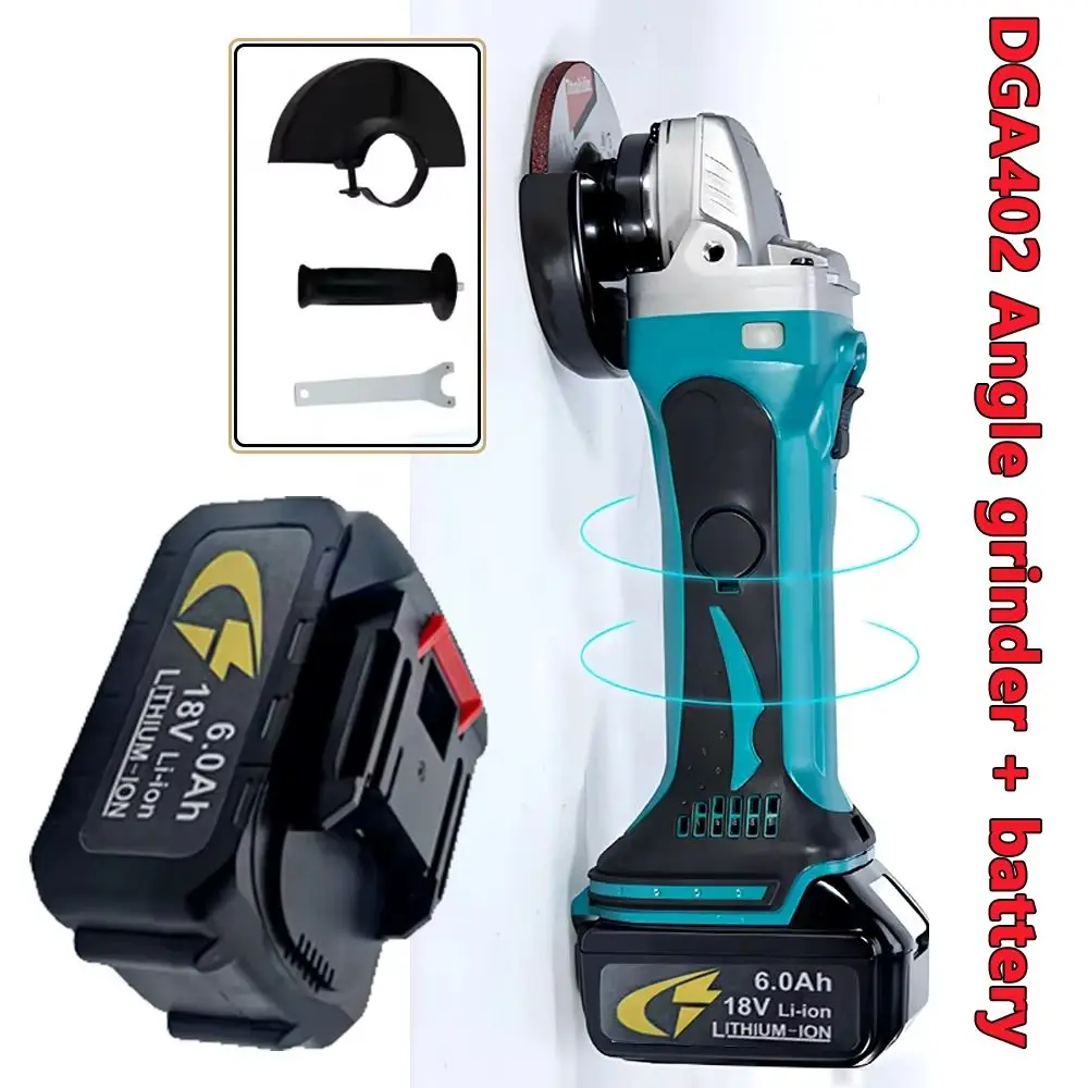 

18V DGA402 polishing machine For Makita 18V battery, brushless electric angle grinder, rechargeable cutting machine