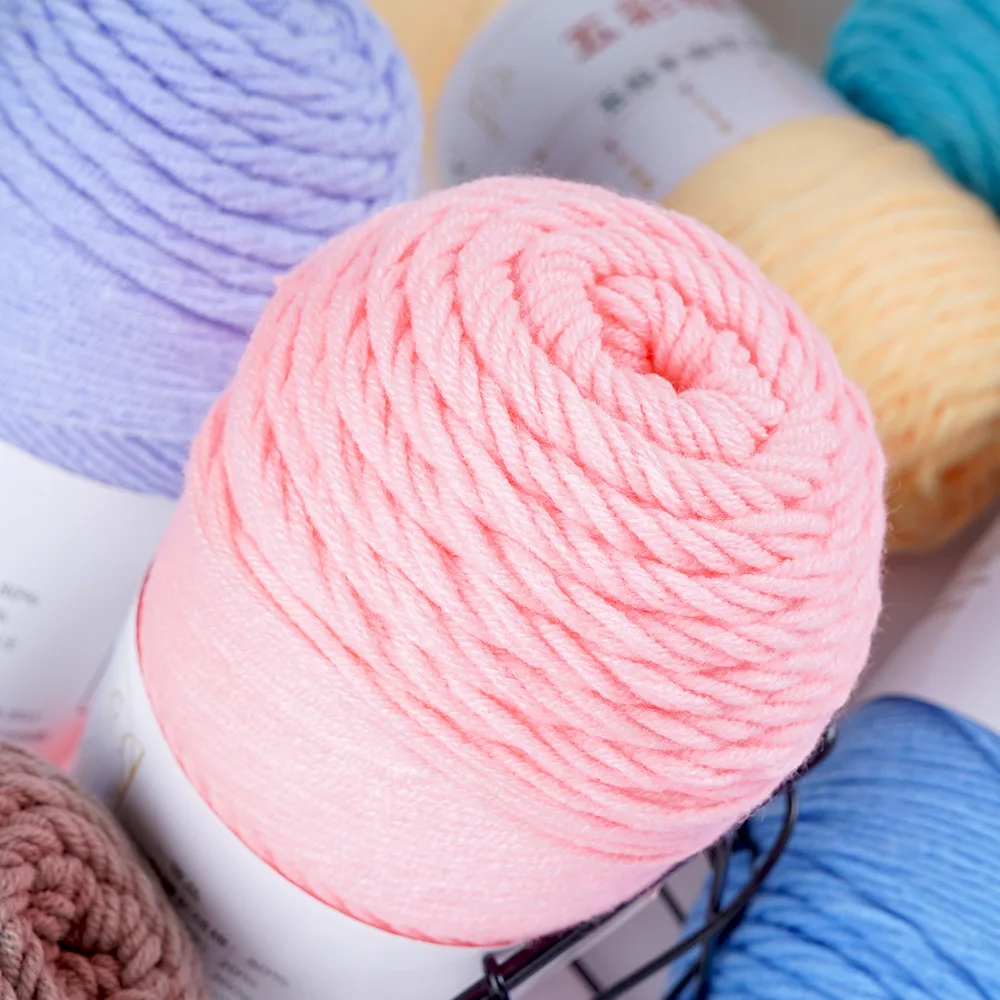 200 جرام 5 حبلا الحليب القطن الصوف الكرة متعدد الألوان القطن اليدوية DIY بها بنفسك الحياكة والكروشيه المنسوجة وشاح سترة الأحذية عاشق القطن