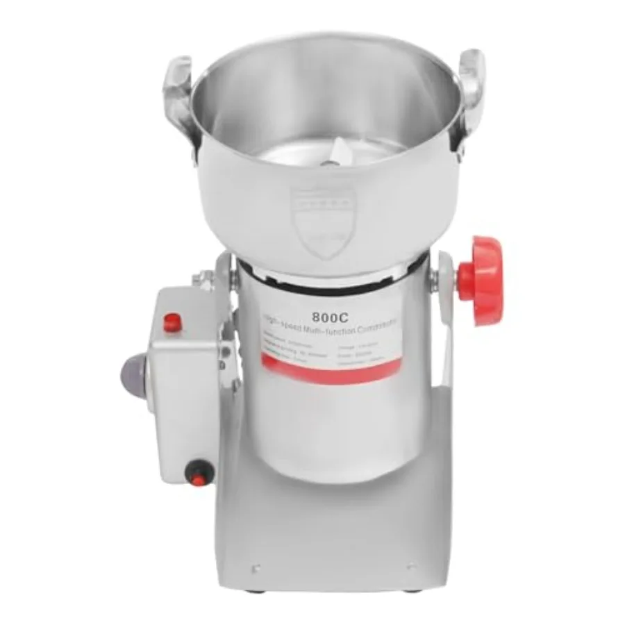 Grain Mill Grinder High Speed Food Grain Mill 304 Stainless Steel Seeds Flour Nut Pill Wheat Corn Herbs Spices and Seasonings D