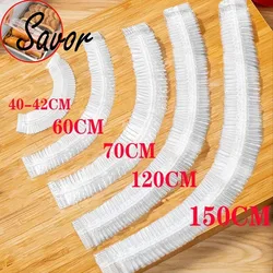 50PCS Large Size Disposable Food Cover Bags Plastic Wrap Fruit Food Elastic Saran Wrap Cover Shower Headgear Kitchen Fresh Saver