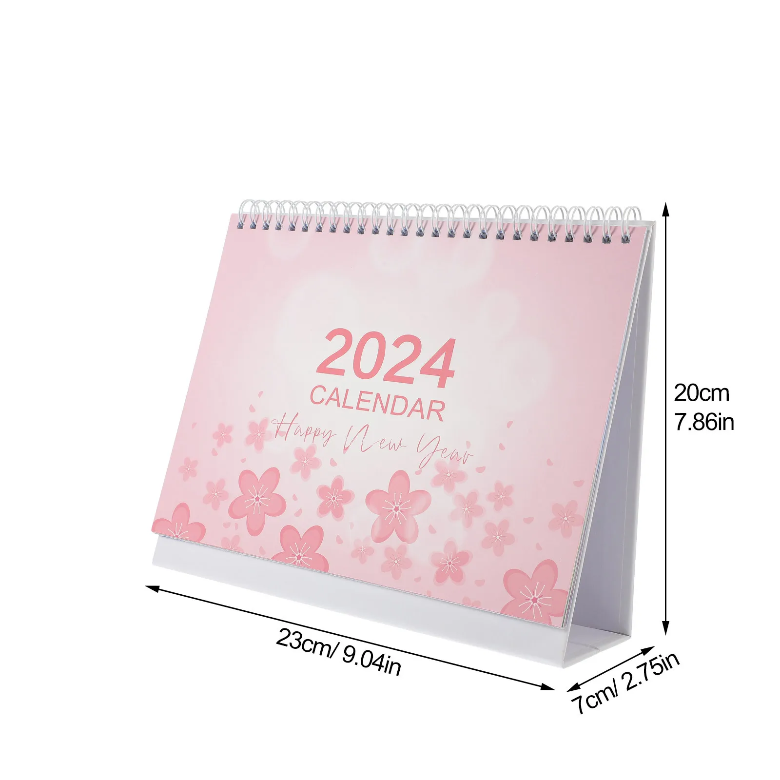 Blumen-Tischkalender 2024, Monatsplaner, Büro, stehend, großer Desktop-Kalender mit To-Do-Liste und Event-Notizen, elegantes Schreiben