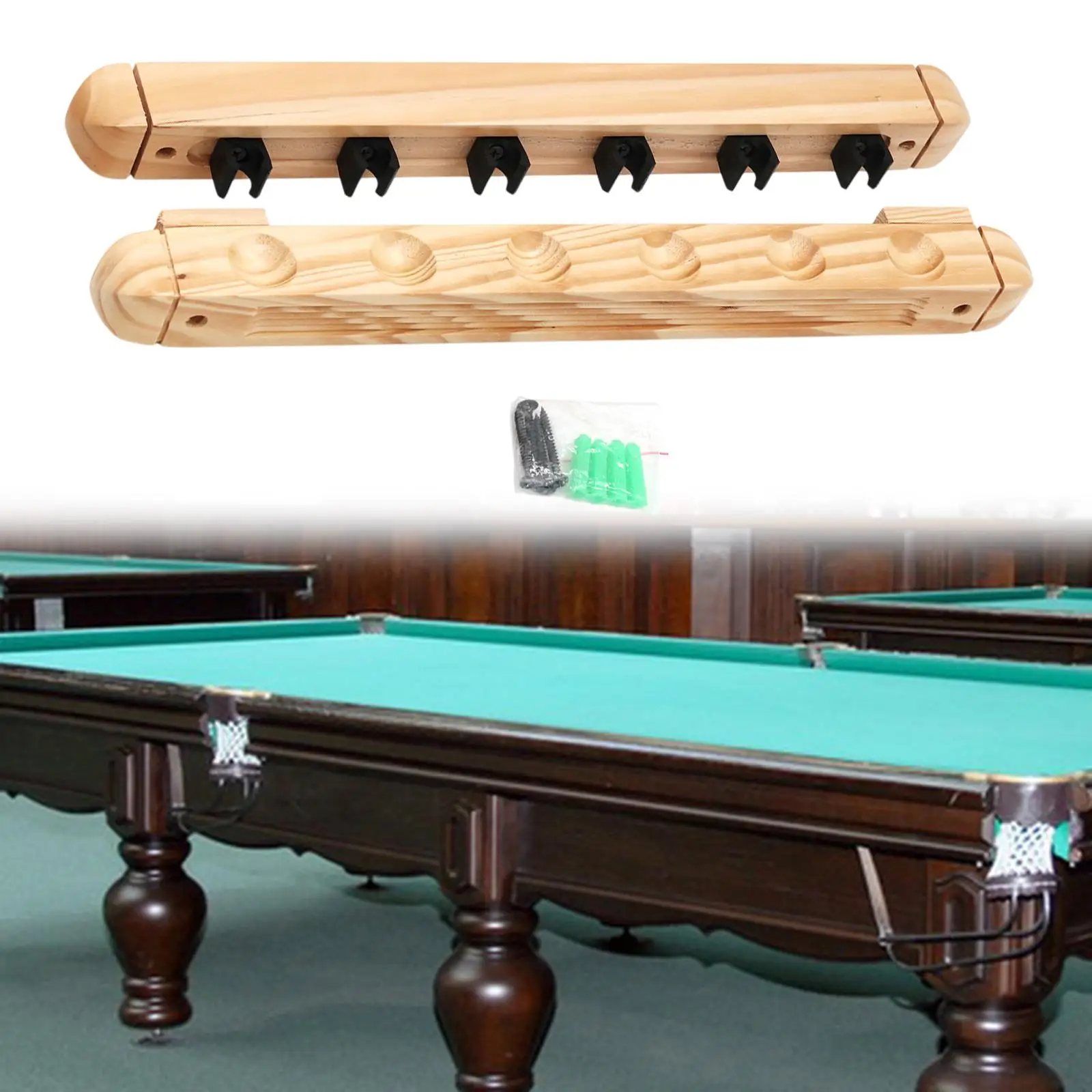 Biljart Pool Cue Rack Praktische ruimtebesparende biljartstokhouder voor Biljartclub Community Center Game Room Accessoires