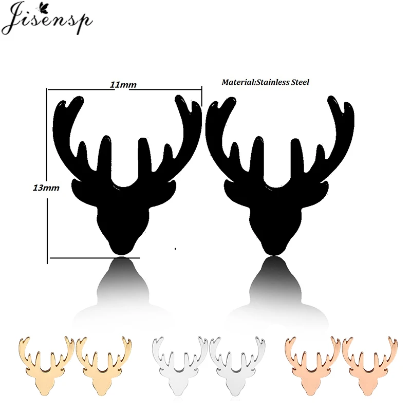 Korean Fashion Deer Snowflake Stud Earrings for Women Girl Christmas Jewelry Gingerbread Man Earings Bow Mouse Ear Piercing Gift view 4