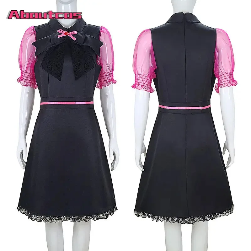 Aboutcos Draculaura Ula تأثيري أنيمي الوحش عالية CosplayS-3XL لطيف Draculaura تأثيري حلي حجم كبير هالوين