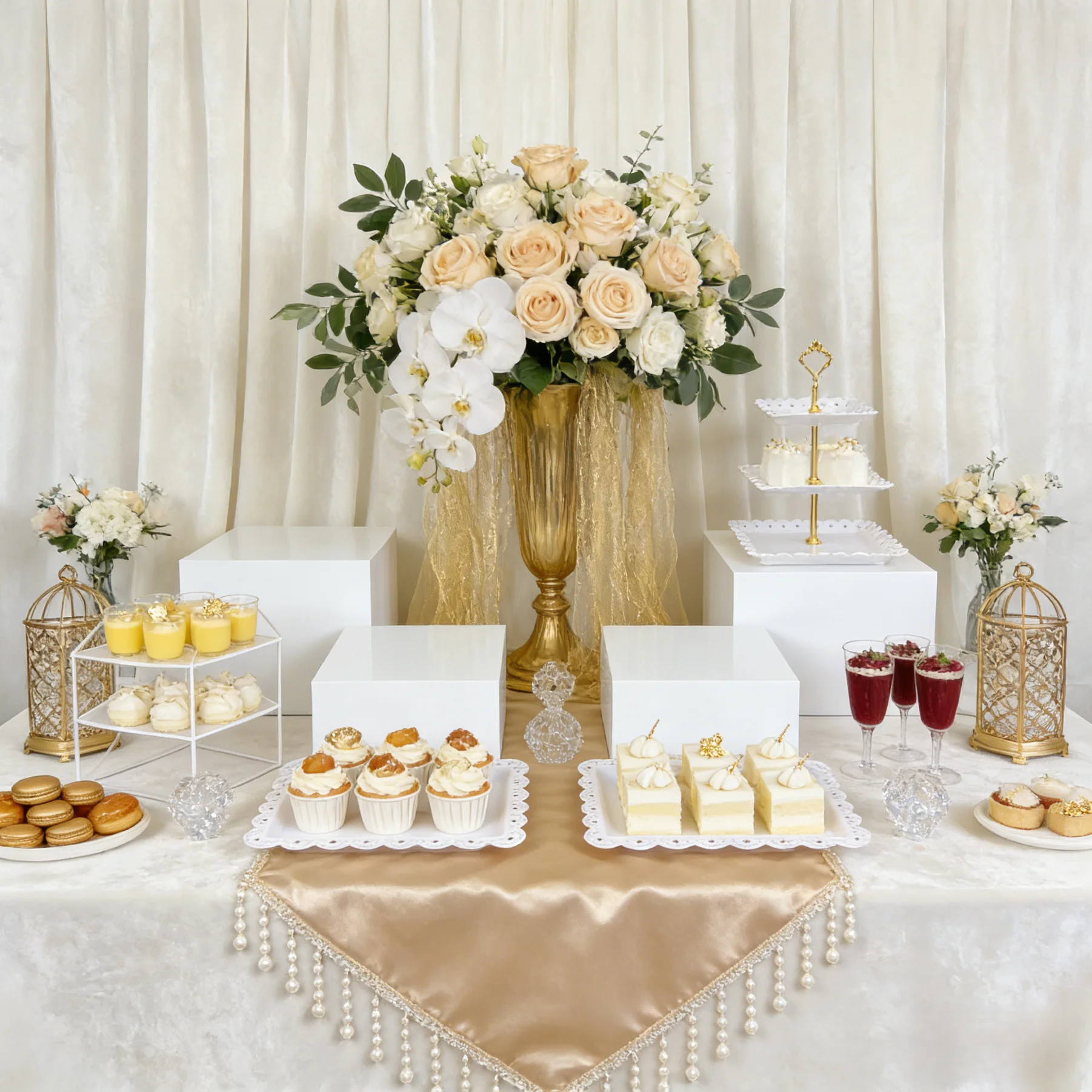 Soporte de Lujo para Tartas, Decoración para Mesa de Postres, Centros de Mesa para Bodas, Cumpleaños, Bautizos, Baby Showers, Fiestas, Decoración para Bandejas de Frutas y Galletas