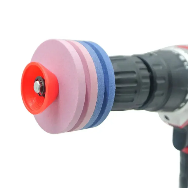 Satc alta qualidade 57mm óxido de alumínio hex shank lâmina apontador universal cortador de grama moagem com suporte personalização oem