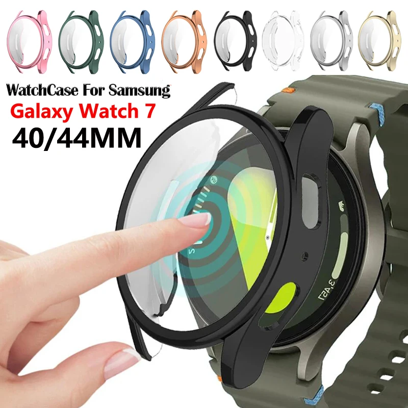 Case For Samsung Galaxy Watch 4 5 6 7 44MM 40MM Full Coverage Bumper Soft TPU Protective Cover For Galaxy Watch 7 Accessories