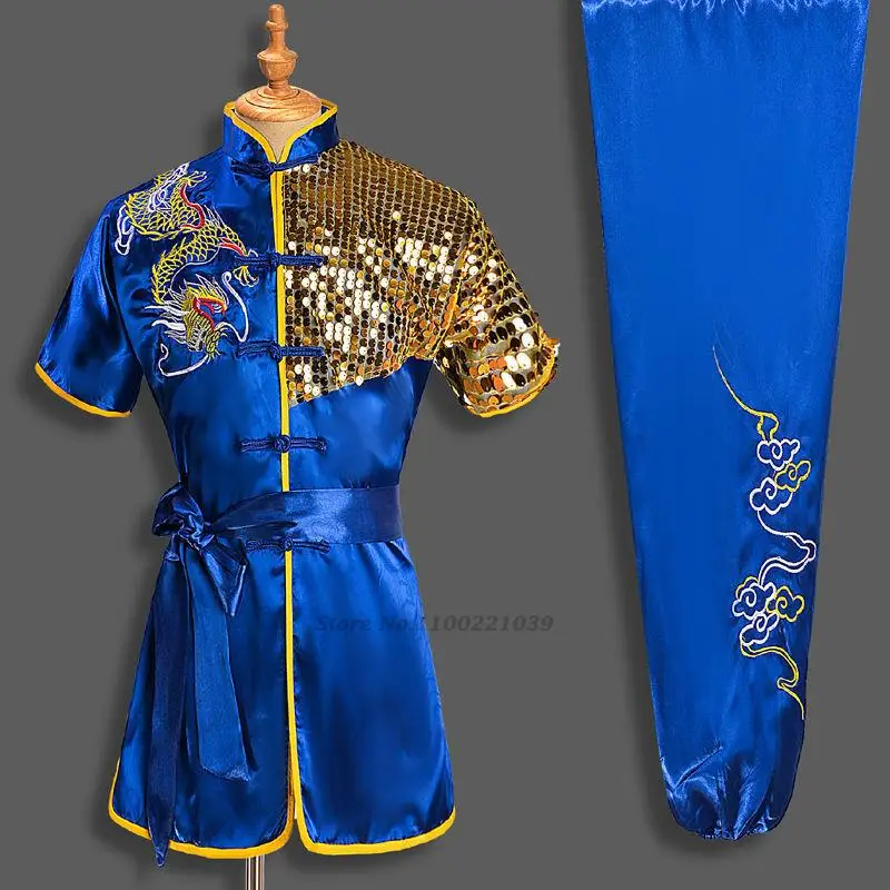 2024 chinese vintage wushu clothing dragon embroidery kung fu uniform clothes martial arts uniform traditional warrior costume