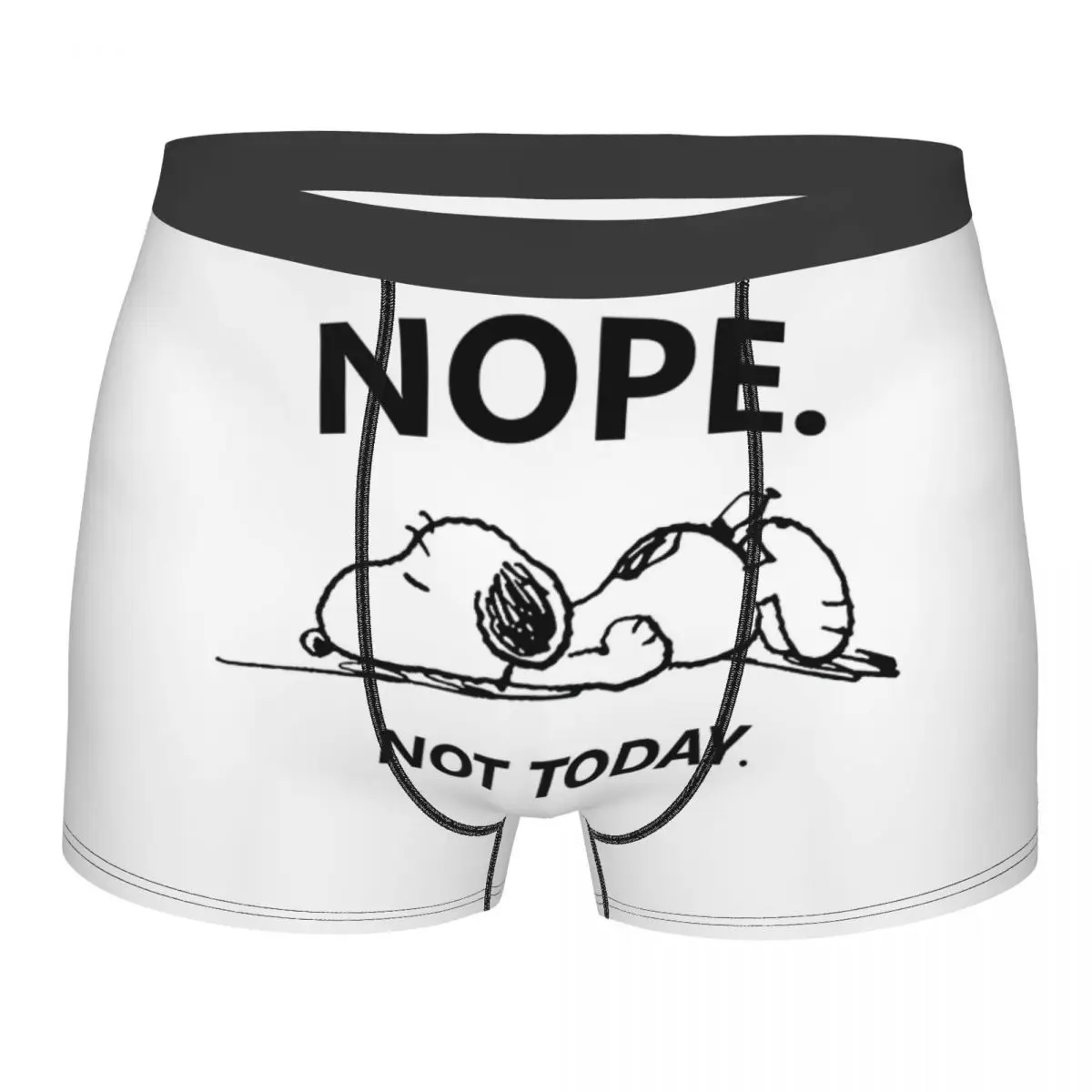 Custom Novelty Cute Cartoon Snoopy Boxers Shorts Panties Male Underpants Stretch Briefs Underwear