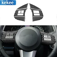 Cubierta de Panel de interruptor de botón de coche de fibra de carbono Real para Subaru Legacy 2010-2014, pegatina embellecedora, accesorios interiores de coche