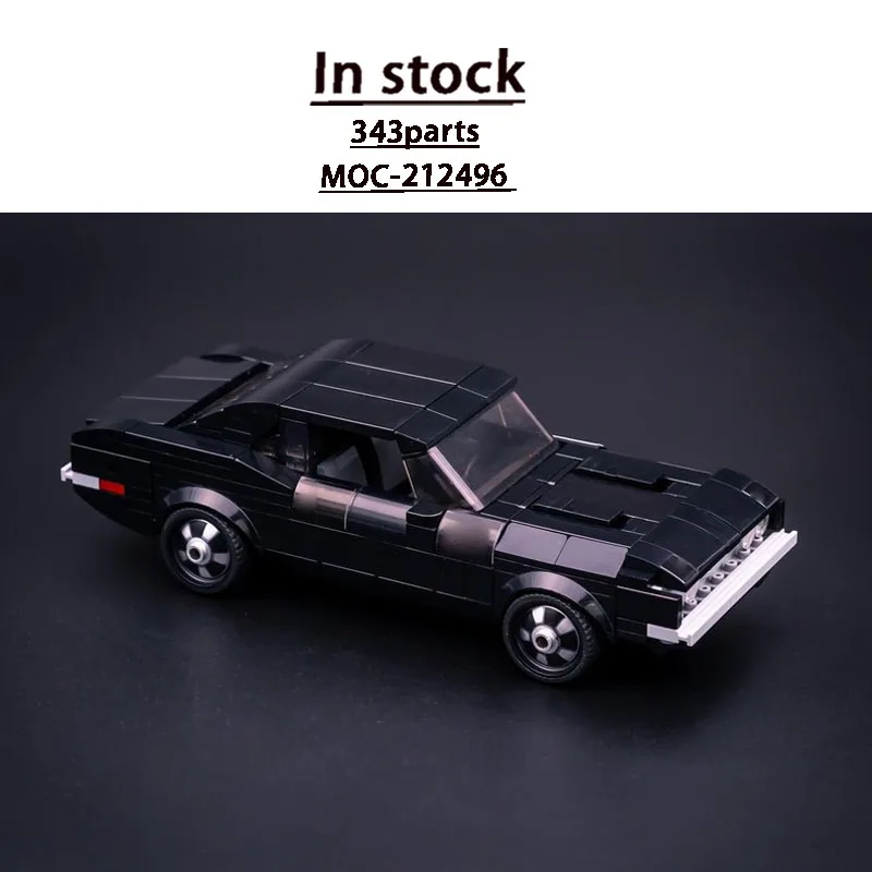

MOC-212496 New Urban Black Sports Iconic Supercar Racing Building Block Model 343 Parts Boys Children's Birthday Toy Gift