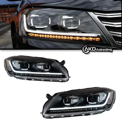 Auto Parts Headlights For Passat B7 EU Version 2011-2015 latest Styling LED DRL Dual Projector Car Accesorios Modified