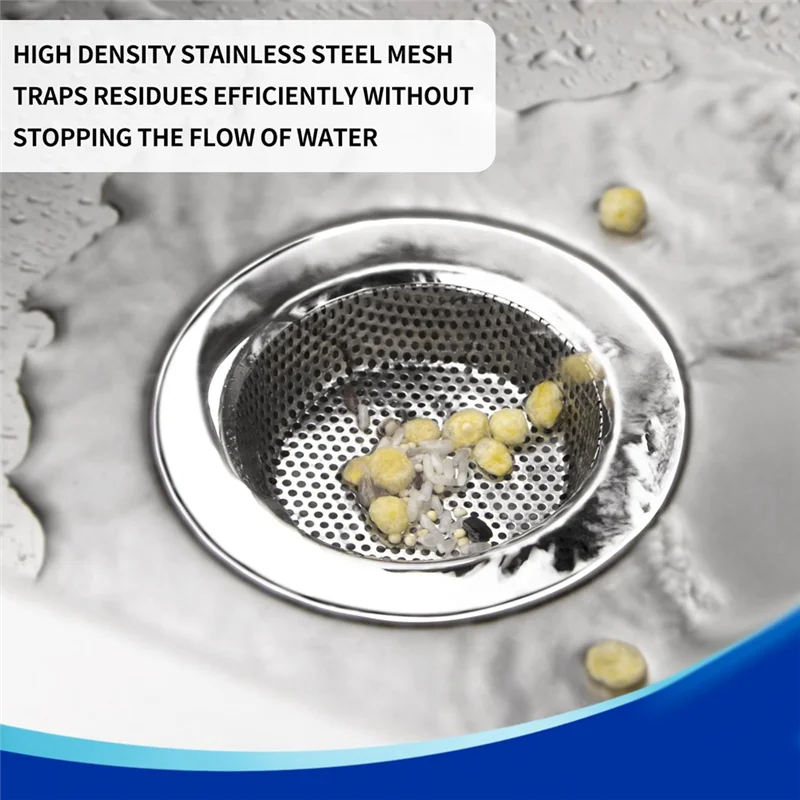 

【Flash-Deal!】Kitchen Sink Strainer, Stainless Steel Sink Drain Strainer, Dishwasher Safe