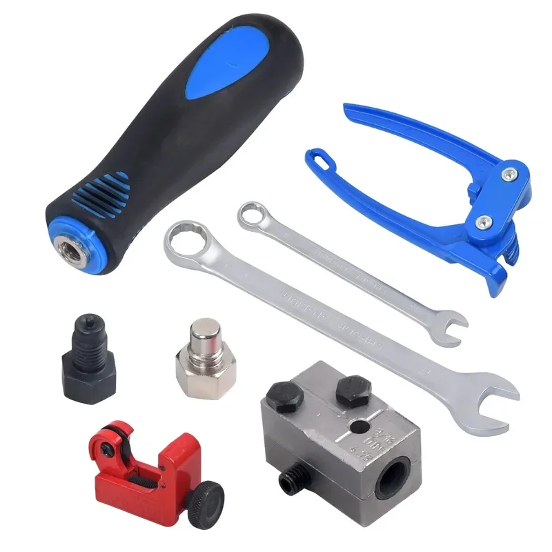 for Brake Tube Flaring Tool Set 4.75mm DIN SAE Copper Pipe Expander Removal Reamer Kit Automotive Hydraulic Line Repair Tools