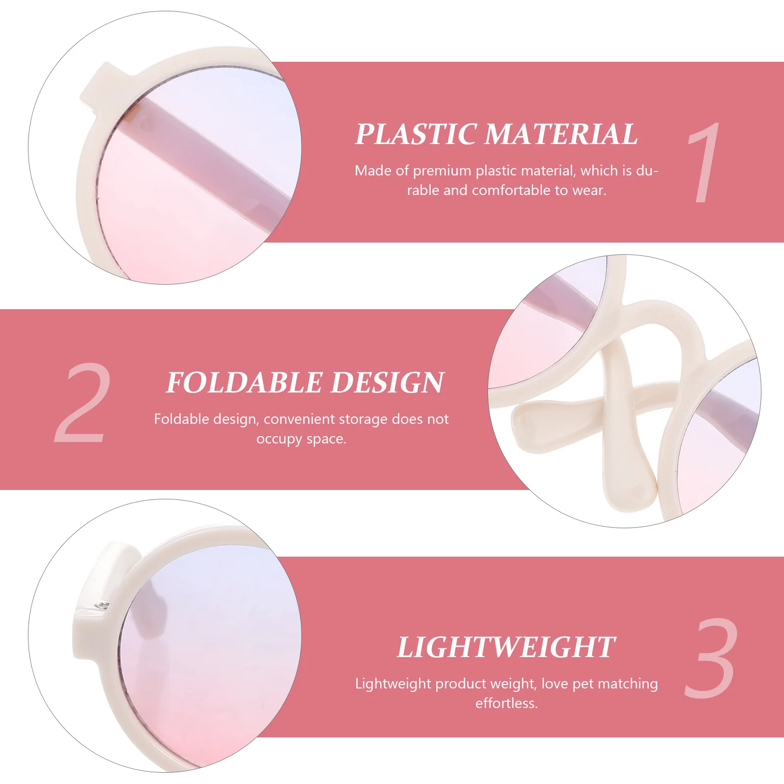 

2Pcs Trendy Pet Eyewear Compact Comfortable Fit for Most Pets Fun Decor for Social Media Sharing Dog Glasses Spoof Dog Glasses