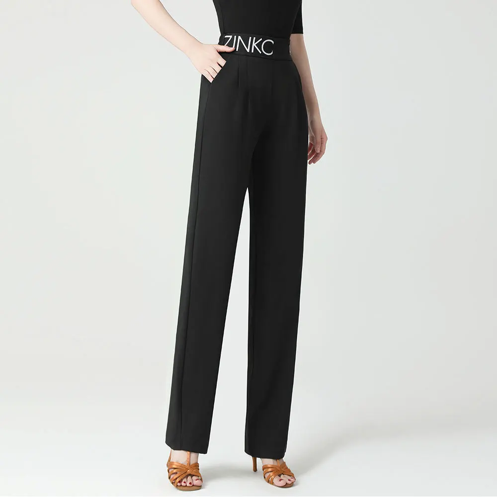 

Latin Dance Pants Female Adult 2025 New High Waist Letter Elastic Waist National Standard Trousers Practice Clothes