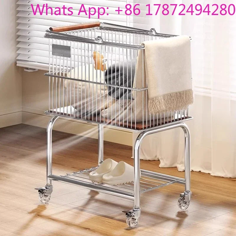 Collapsible Laundry Hamper – 2-Tier Rolling Cart, Brake Wheels & Foldable Design