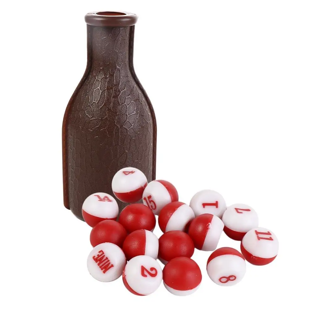 

Standard Set 16 Numbered Billiard Kelly Pool Brown Tally Peas Billiard Shake Bottle Billiard Kelly Box Billiard Hall