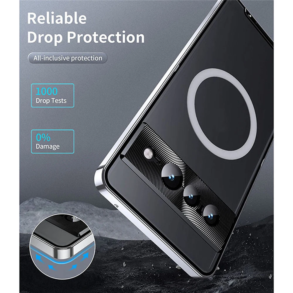 Magnetic Case For Google 7Pro Case Shockproof Protective Bumper Clear Phone Cover For Google 7Pro Cover Funda Coque