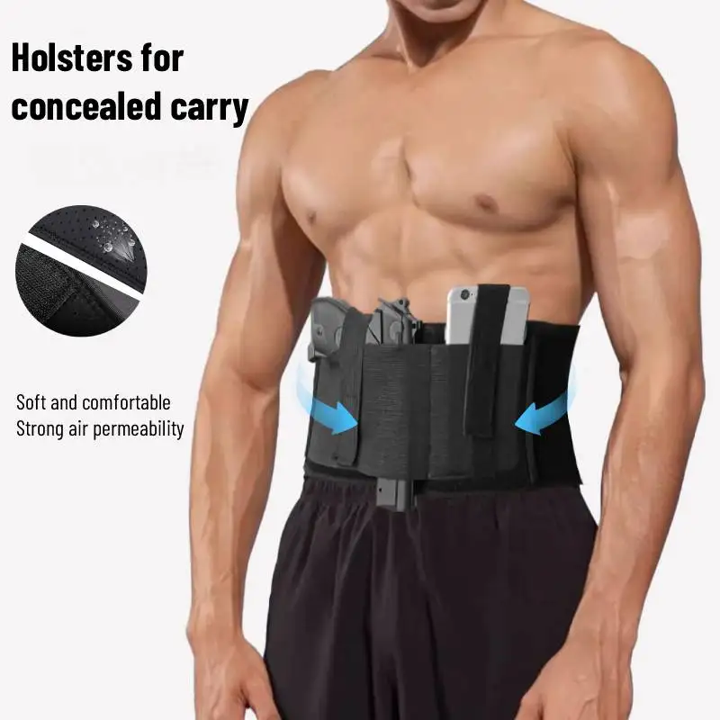 

Многофункциональная кобура для скрытого ремня: совместима с Glock 19/1911/43X/17, мягкая, удобная и дышащая, идеально подходит для Da