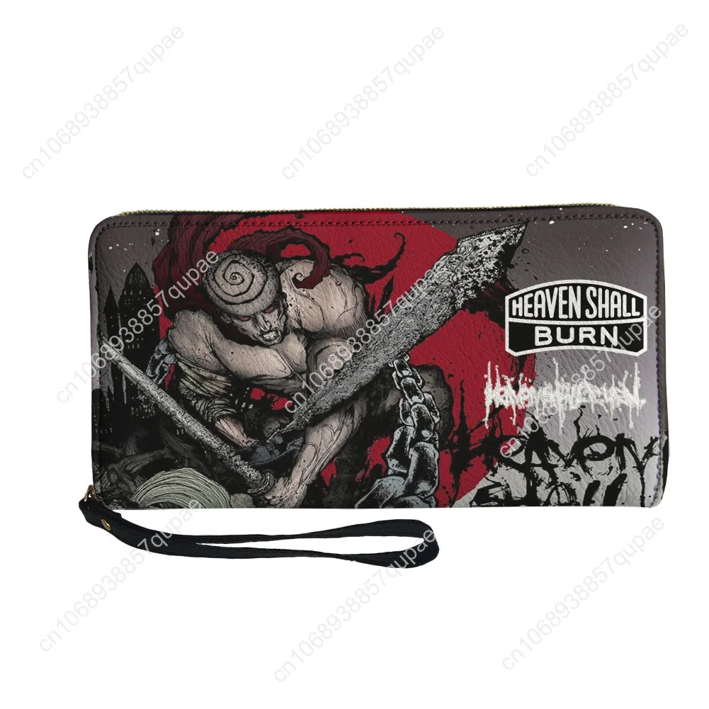 Heaven Shall Burn Metal Band Custom Wallet Purse Mens Women Teenagers Zipper Long Wallets Double Print  Portable Wallet Gift Bag
