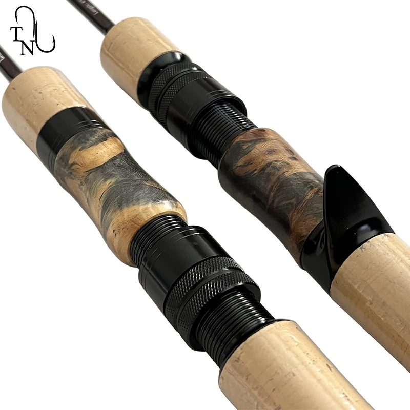 Imagem -02 - Ultraleve Mini Varas de Pesca Fibra de Carbono Spinning Rod Truta Ultra Leve Guias Fuji k Seções Tn93 454ul