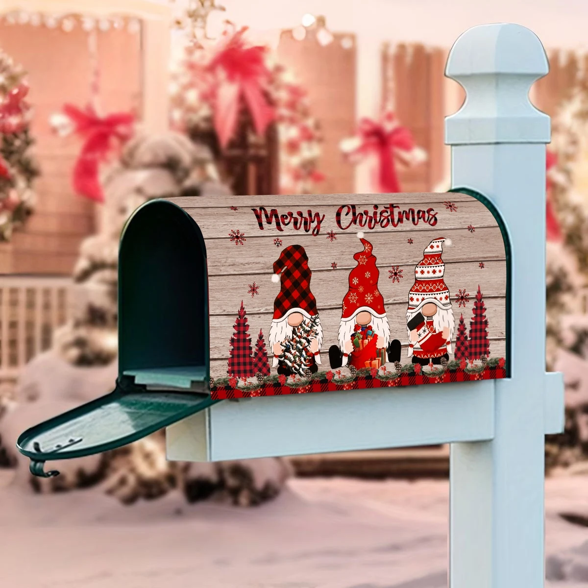 عيد الميلاد غطاء صندوق البريد عيد ميلاد سعيد الديكور 2025 عيد الميلاد سانتا كلوز الزخرفية البريد يلتف نافيداد ناتال السنة الجديدة 2026 هدية
