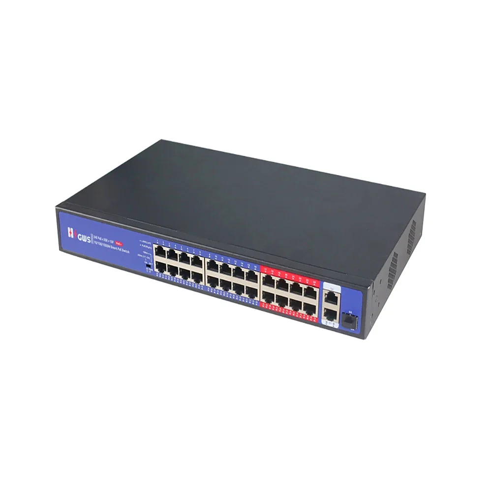 

CCTV OEM/ODM Hot selling 24-POE port Gigabit Uplink PoE Switch surveillance GWS-1024PFD