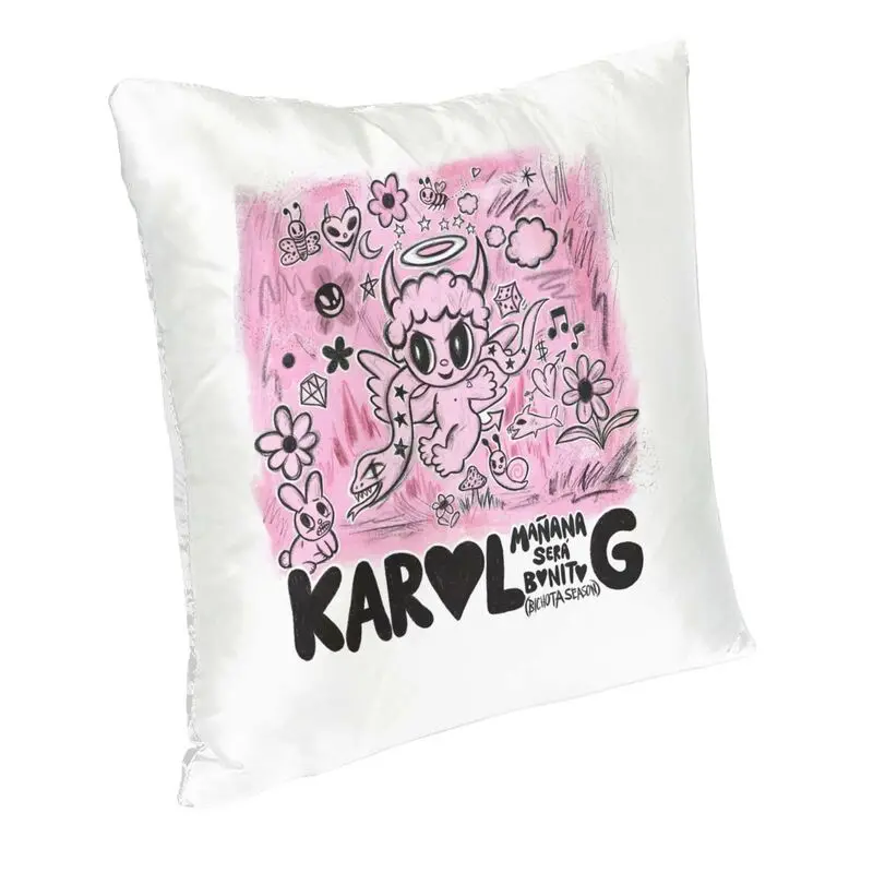 Modern Karol G Bichota Season Cushion Cover Polyester Reggae Ainger Pillow Case for Living Room Pillowcase