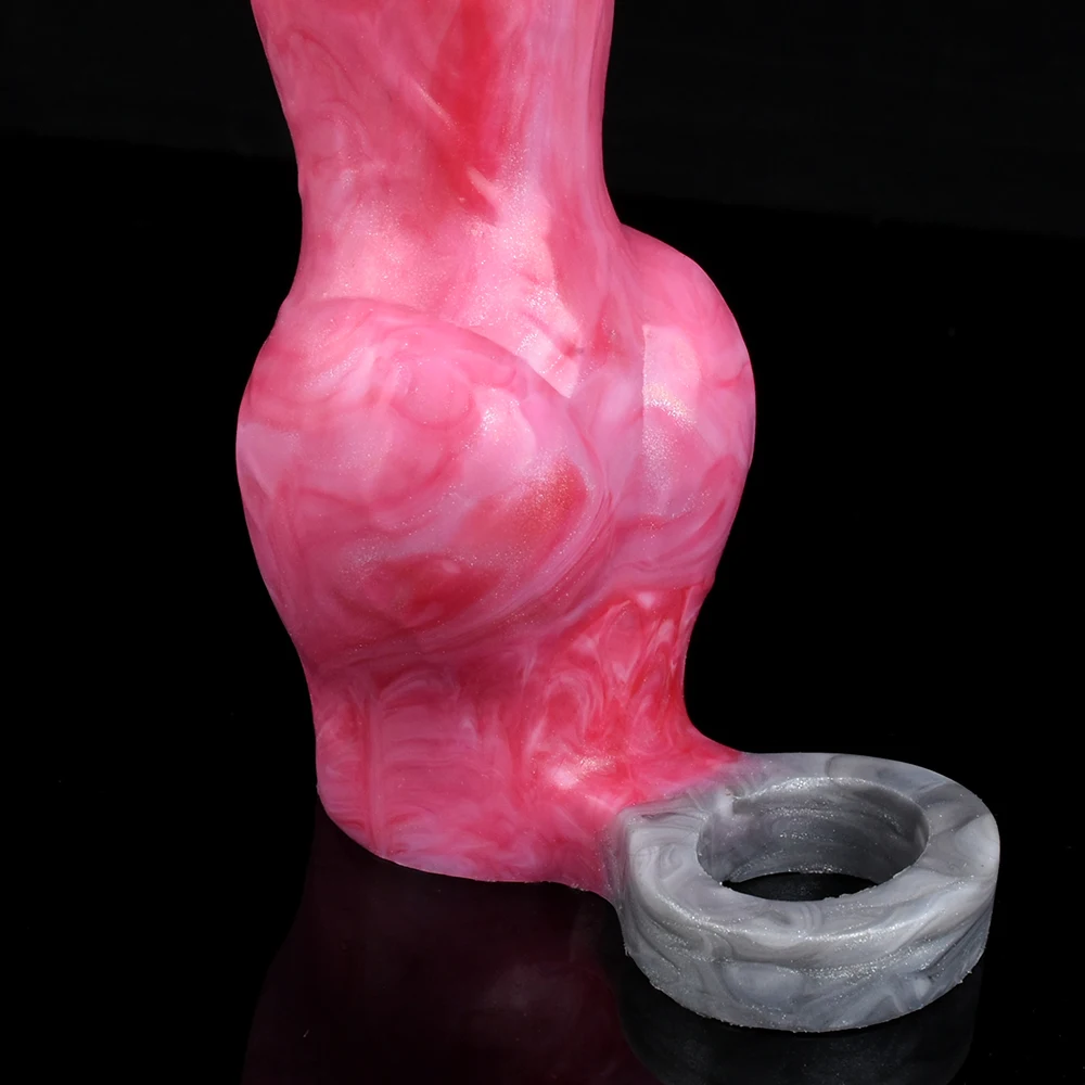 SHAZ véritable chien gode gaine creux manchon d'extension pour agrandisseur de pénis Silicone retarder l'éjaculation anneau de coq jouet sexuel pour bite des hommes