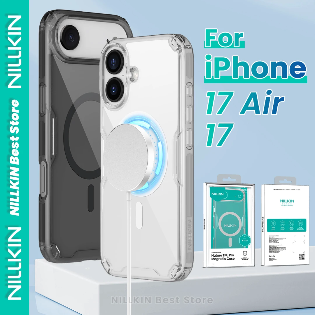 Nillkin для Iphone 17 Air/Iphone 17 Nature Tpu Pro магнитный чехол из ТПУ + ПК 360 подушка безопасности противоударный HD прозрачный чехол для телефона