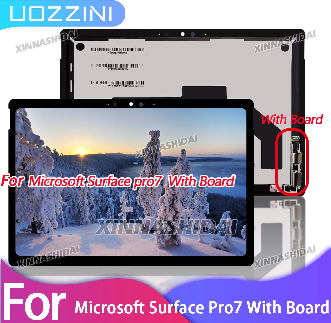 Tested LCD For Microsoft Surface Pro 7 With Board 1866 LCD Display Touch Screen Digitizer Assembly For Surface Pro 7 With Board