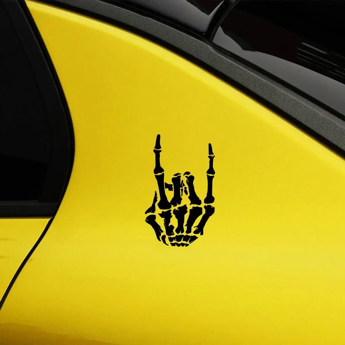 Adesivo reflexivo esqueleto rock gesto moto corpo decoração adesivo capacete modificação adesivo acessórios de moto