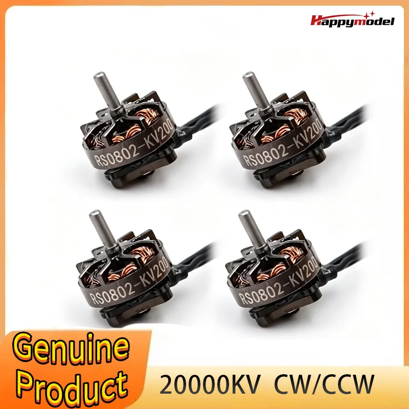 HappyModel RS0802 KV20000 1S Brushless Motor CW CCW for FPV Freestyle Mobula7 Mobula7 HD 1S Tinywhoop Drones