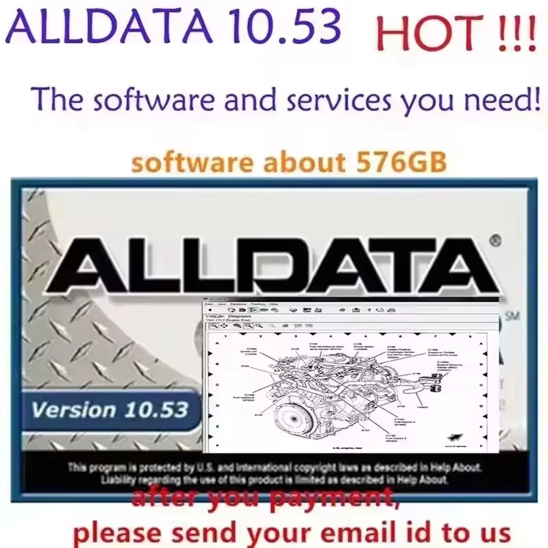 Professionele ALLDATA 10.53 Auto Diagnostische Software Tool met Bedrading Diagrammen Systeemscanner ECU Codering Reparatie Handleidingen Bijgewerkt